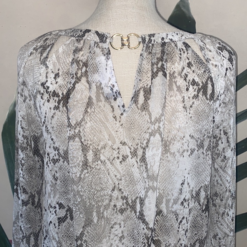 Jennifer Lopez Python Cut Out Blouse - image 7